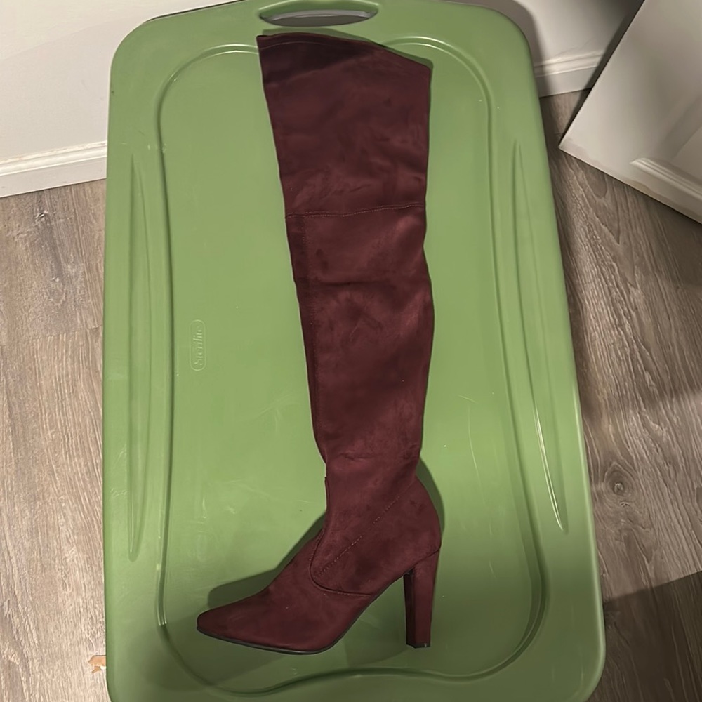 Plum Over the Knee Boot